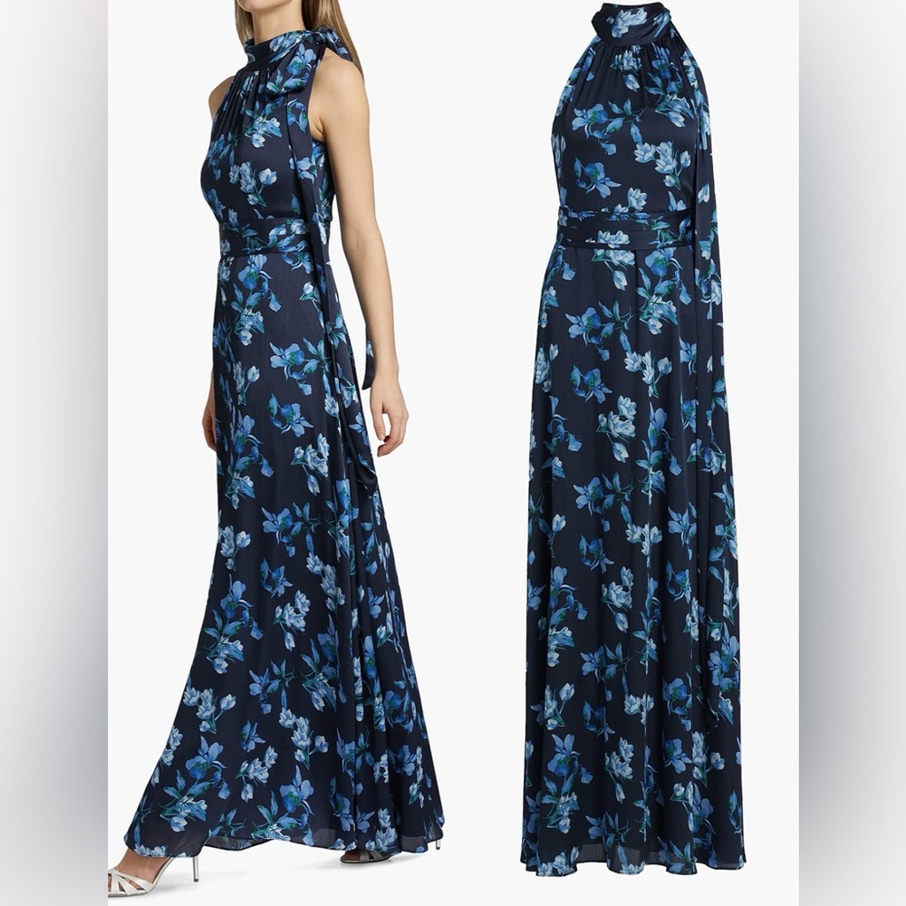 Sachin + Babi Navy Floral Maxi Dress with Blue Flowers - Picture 2 of 6